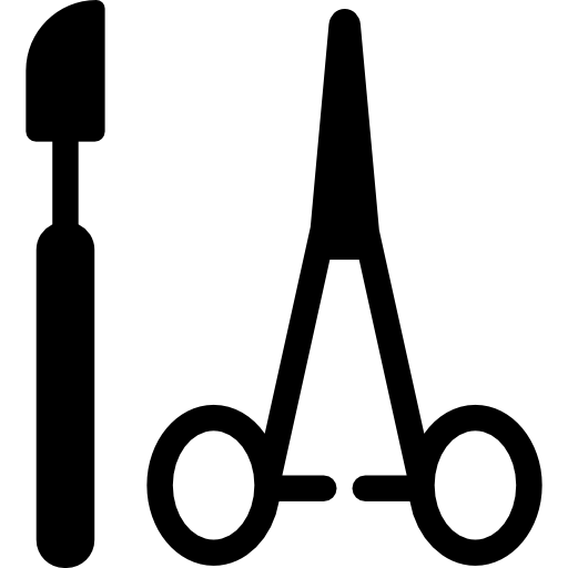 Scalpel and Clamp